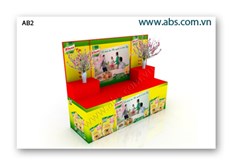 AB2 - Booth không ngăn , có bậc trưng bày