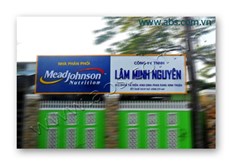 Bảng hiệu chất liệu Alu-mica uốn chữ nối